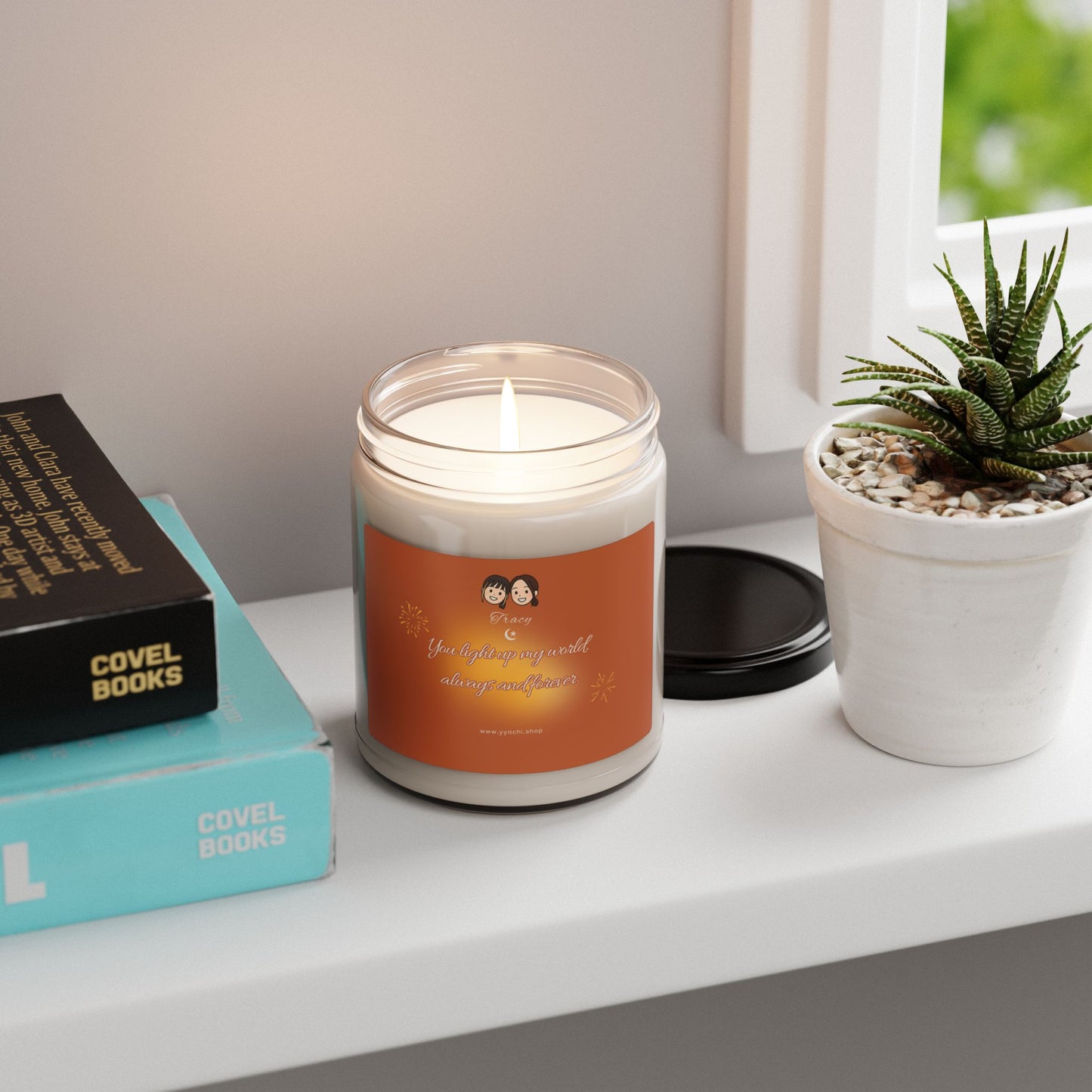 'You Light Up My World' - Warm Hearted Scented Soy Candle, Perfect Gift for Friends, 9oz