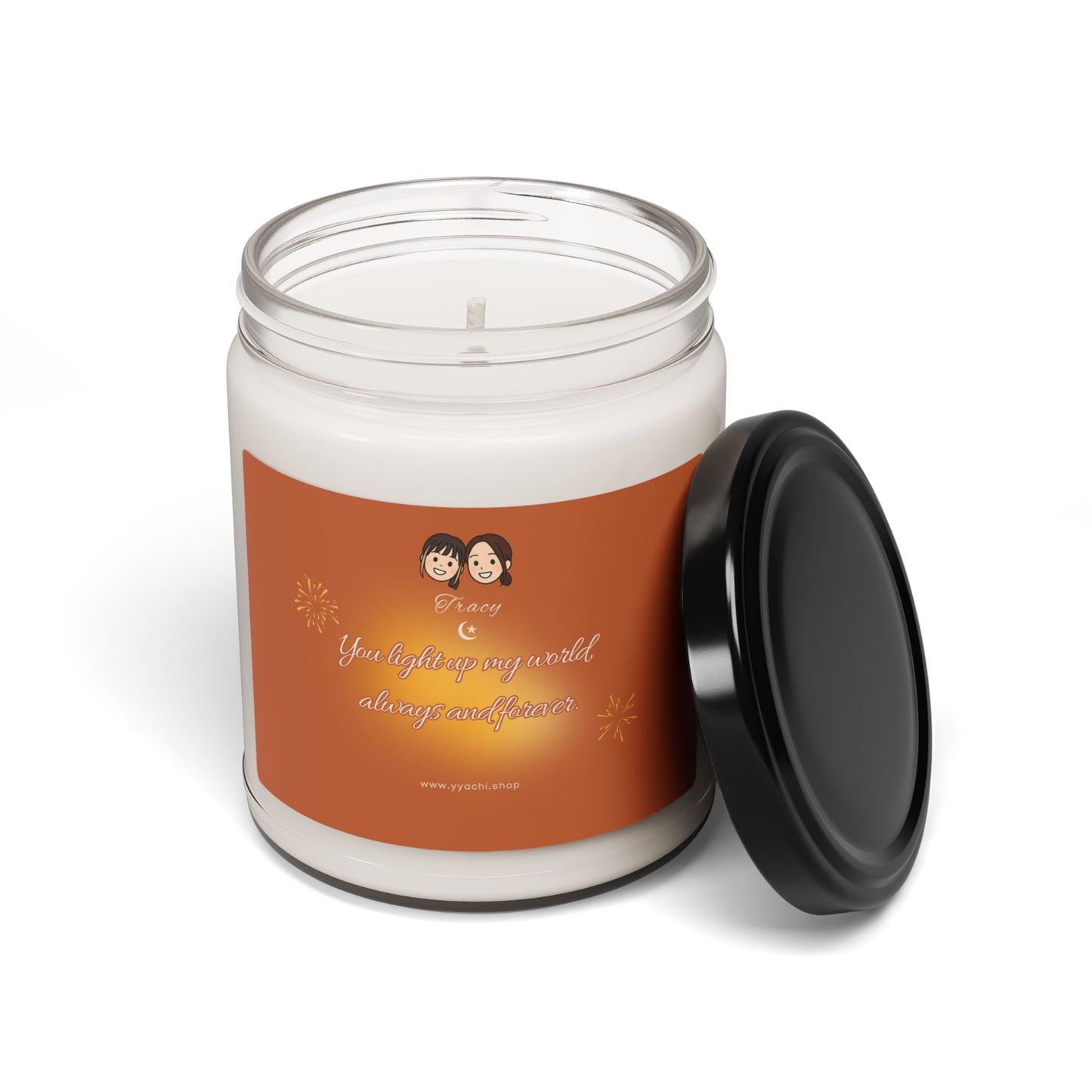 'You Light Up My World' - Warm Hearted Scented Soy Candle, Perfect Gift for Friends, 9oz