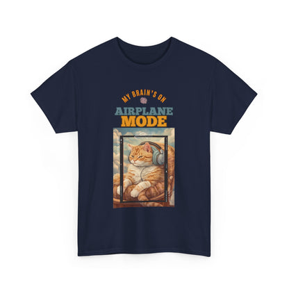 Cat Tee - My Brain’s on Airplane Mode