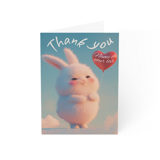 Cute Bunny Thank You Cards - Perfect for Birthdays, Anniversaries, & Everyday Gratitude, Pack of 1, 10, 30, or 50