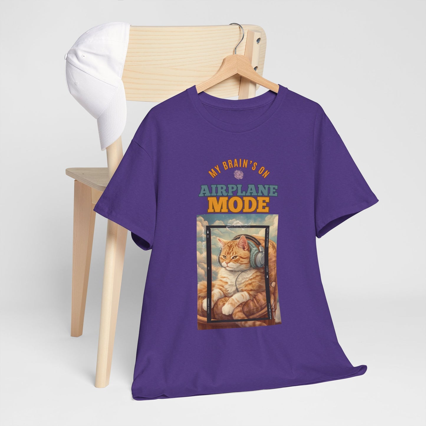 Cat Tee - My Brain’s on Airplane Mode