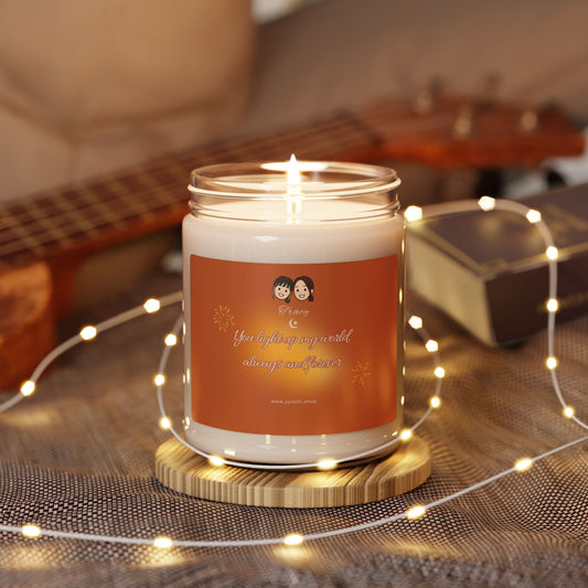'You Light Up My World' - Warm Hearted Scented Soy Candle, Perfect Gift for Friends, 9oz