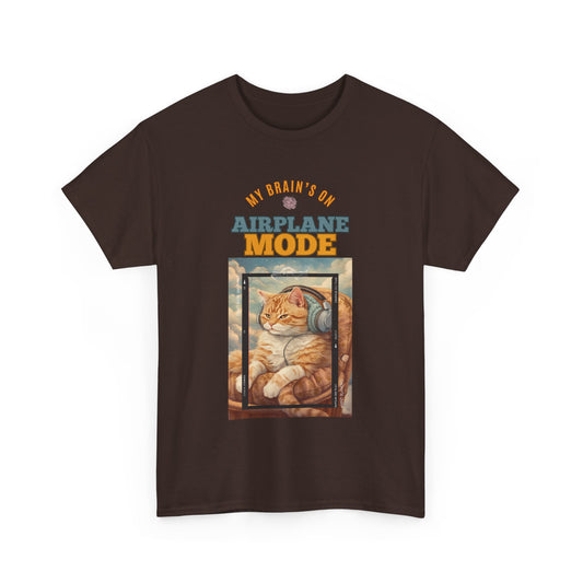 Cat Tee - My Brain’s on Airplane Mode
