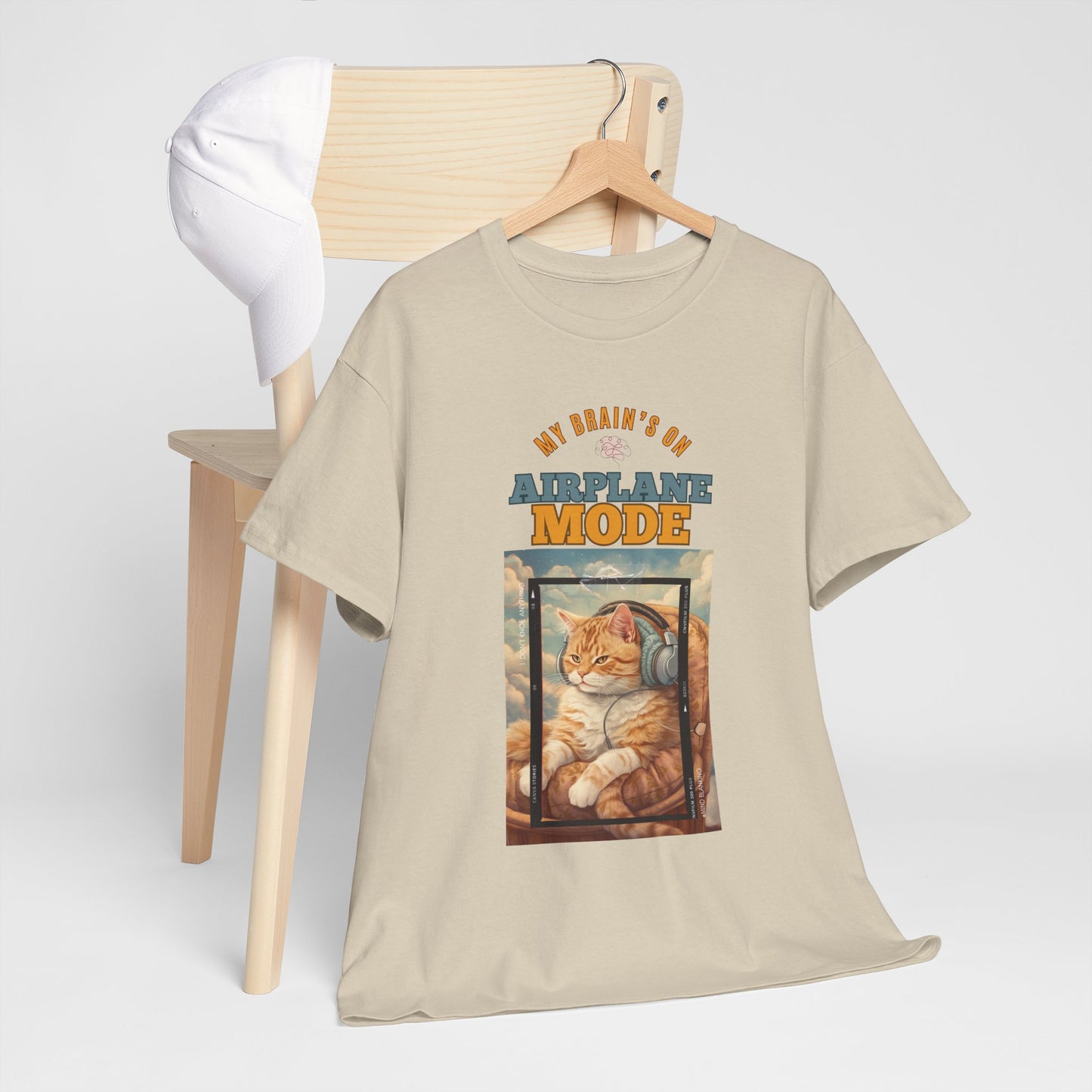 Cat Tee - My Brain’s on Airplane Mode