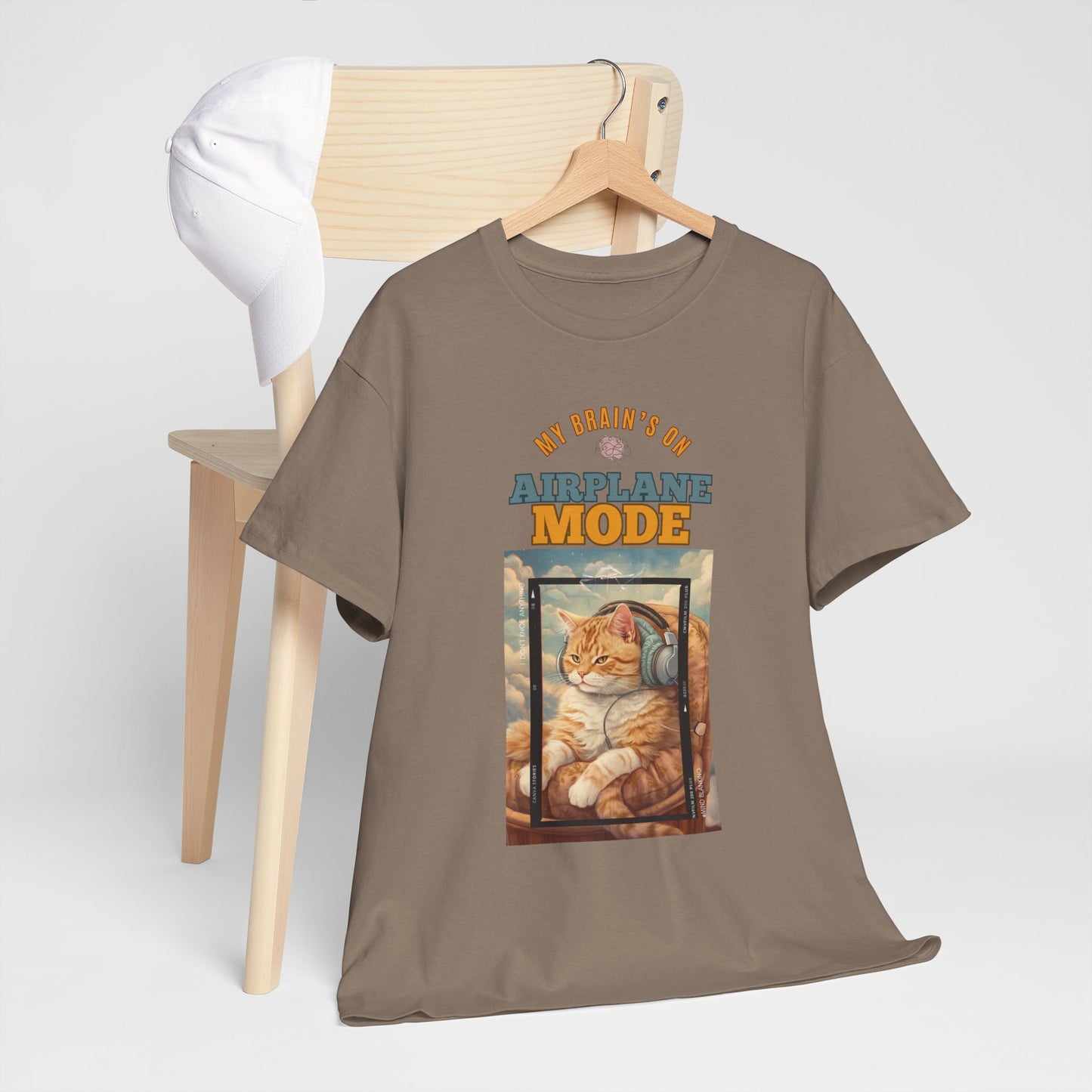 Cat Tee - My Brain’s on Airplane Mode