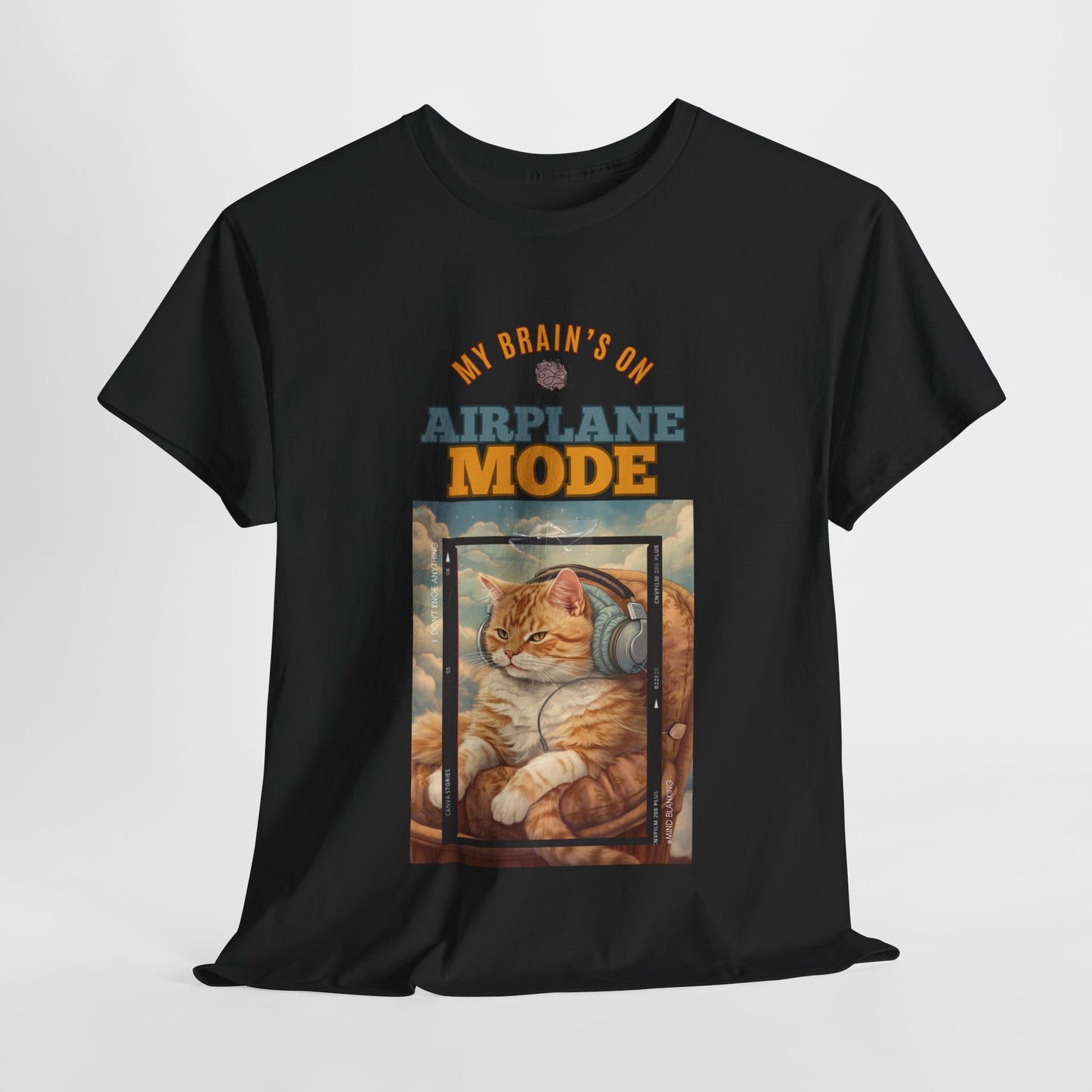 Cat Tee - My Brain’s on Airplane Mode