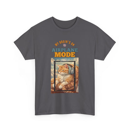Cat Tee - My Brain’s on Airplane Mode