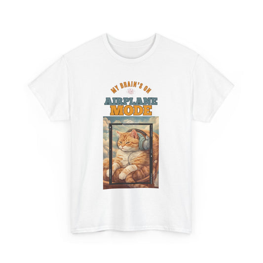 Cat Tee - My Brain’s on Airplane Mode