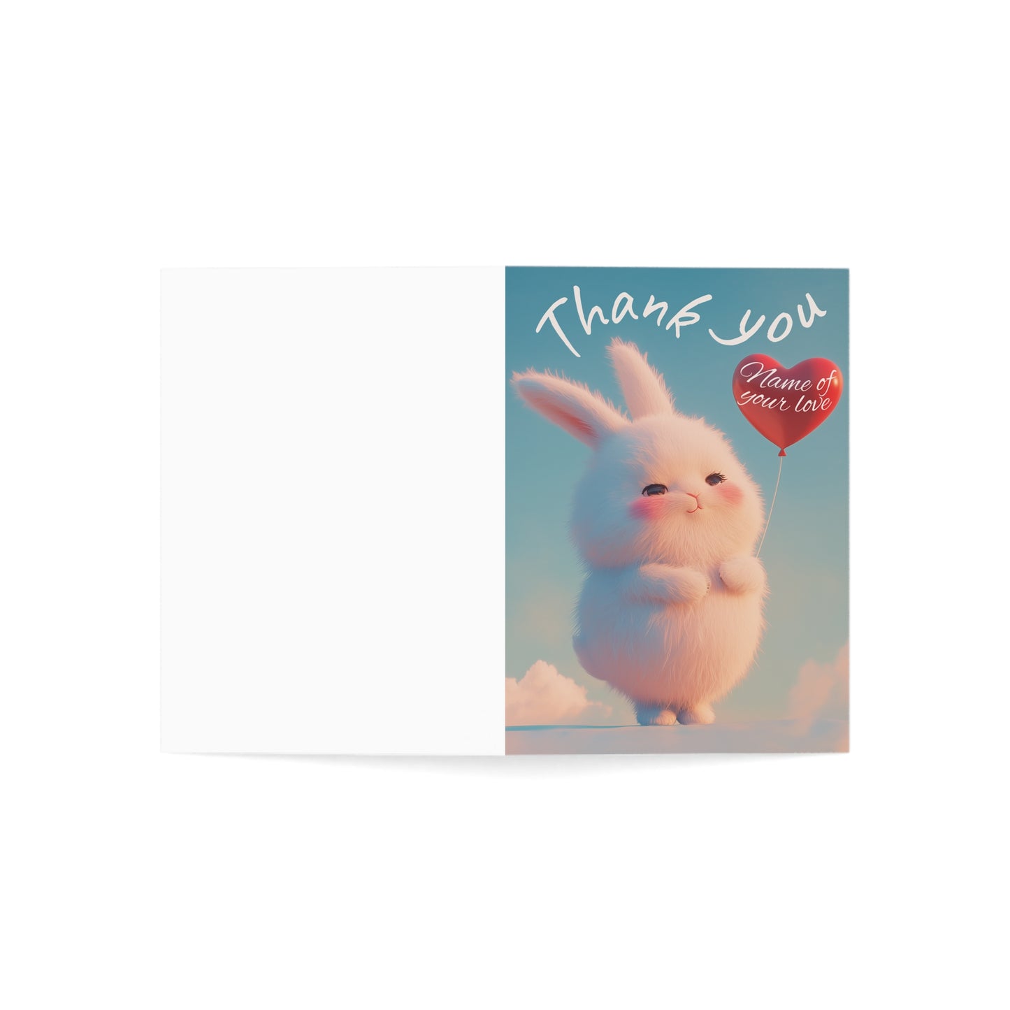 Cute Bunny Thank You Cards - Perfect for Birthdays, Anniversaries, & Everyday Gratitude, Pack of 1, 10, 30, or 50