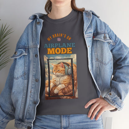 Cat Tee - My Brain’s on Airplane Mode