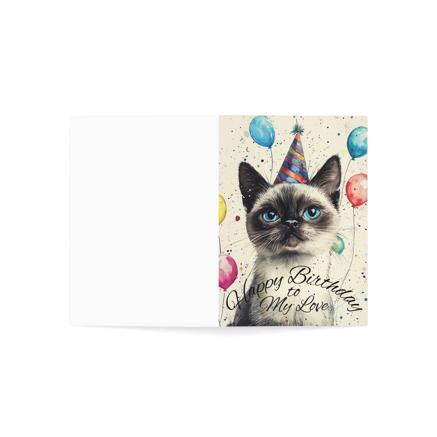 Cat-Themed Birthday Greeting Cards - Perfect for Animal Lovers, Cute Cards for Celebrations, Various Quantities Available